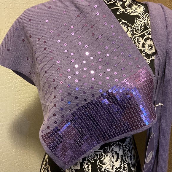 NWT Diane Gilman sequin scarf - Picture 4 of 7